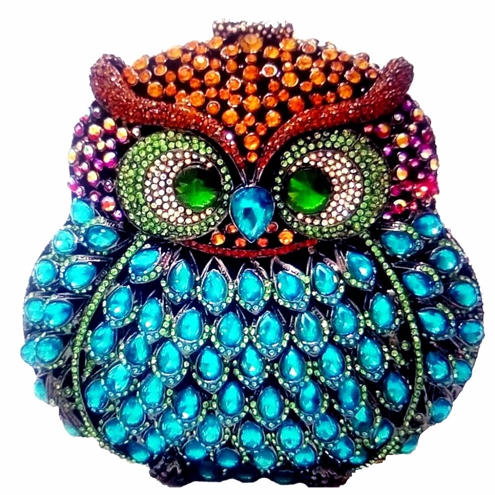 Crystal Owl Purse Wedding Graduation Gift